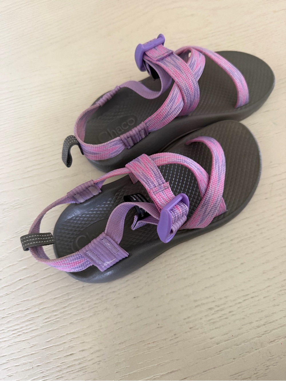 Chaco Kids Lavender and Pink Adjustable Strap Sandals